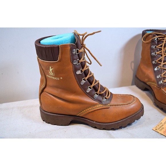 1960s/70s Kaufman Footwear Kingtreads Boots Size 6 w/ Original Tag * Rawhide main image 9